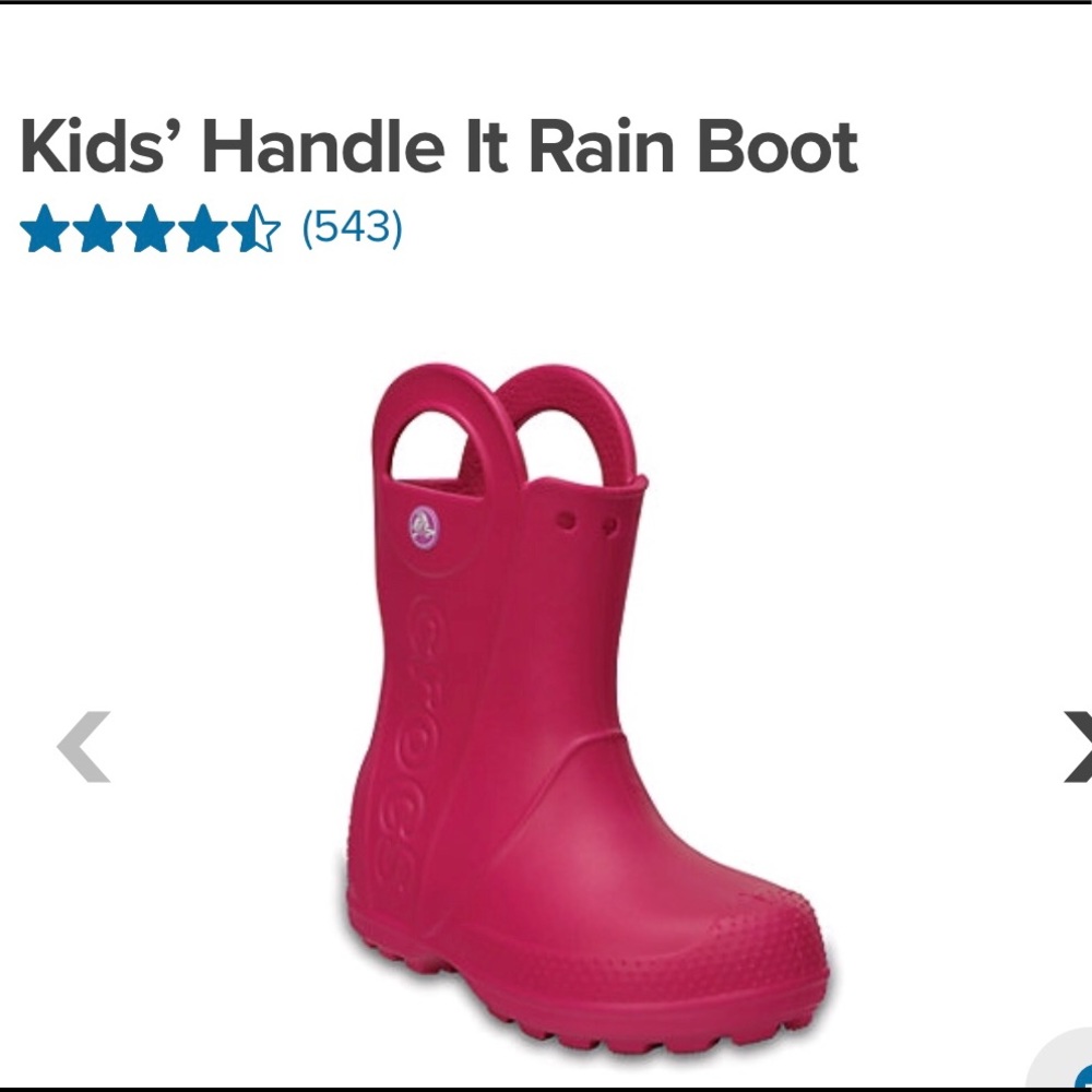 Girls Crocs Rainboots Size 2 Used only once